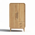 Wooden storage cabinet with two doors and two drawers 80 x 45 x 120cm